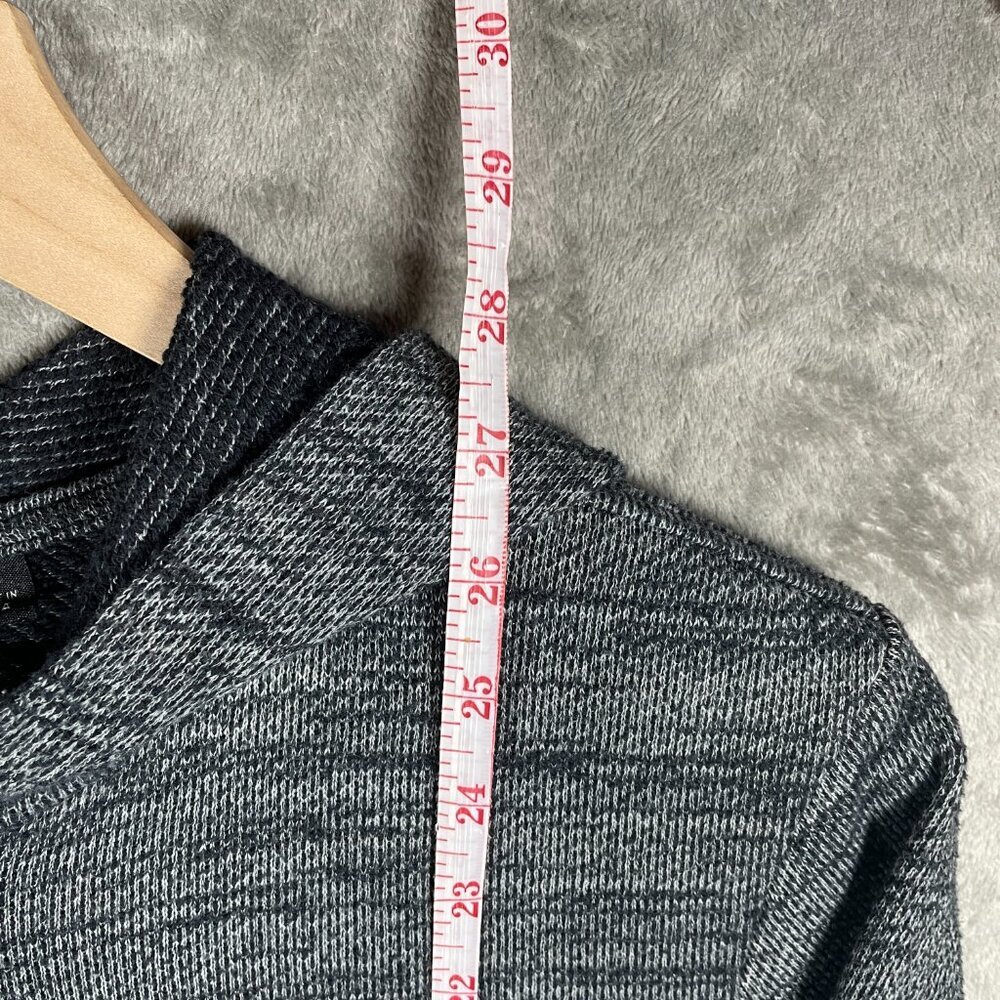 Vans Knit Hooded Sweatshirt Mens Small Gray 1/4 Button Long Sleeve - Picture 4 of 8
